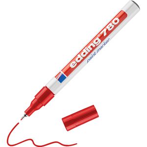 Lackmarker Edding 780, wasserfest & permanent, rot