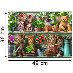 Produktbild für Puzzle Ravensburger 12000205, Katzen im Regal