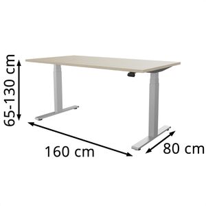 Produktbild für Schreibtisch fm-Büromöbel fouraction ahorn / silber