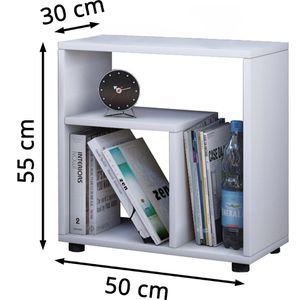Produktbild für Beistelltisch VCM Zeito, weiß, aus Holz