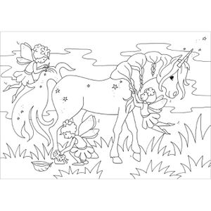 Produktbild für Malbuch Tessloff Glitzer-Sticker Malbuch Funkelnde Einhörner