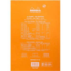 Produktbild für Notizblock Rhodia 18558C, dotpad, orange, A4