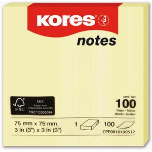 Haftnotizen Kores Notes, N46075, gelb