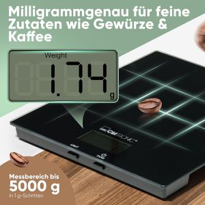 Produktbild für Küchenwaage Clatronic KW 3820, mit Tara-Funktion, Teilung 1 g