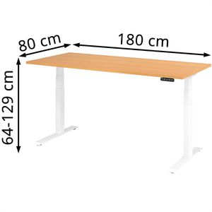 Produktbild für Schreibtisch Hammerbacher XDKB 19, buche / weiß