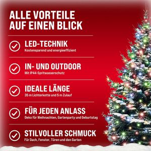 Produktbild für Lichterkette Monzana 109476 400 LED, innen + außen