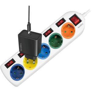 Produktbild für Steckdosenleiste LogiLink LPS258, mit 1,5m Kabel