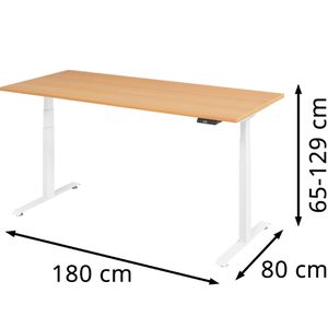 Produktbild für Schreibtisch Böttcher-AG Base Lite, buche / weiß