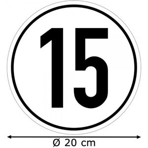 Produktbild für Fahrzeugkennzeichnung SafetyMarking Geschwindigkeitsschild 15