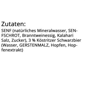 Produktbild für Senf Altenburger Köstritzer Schwarzbier Senf, würzig-malzig