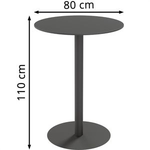 Produktbild für Stehtisch Paperflow Cross TRCROS80H.01, schwarz
