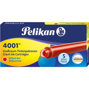 Füllerpatronen Pelikan 4001 GTP5, brillant-rot