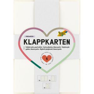 Faltkarten Folia 150501, 220g/m², perlweiß