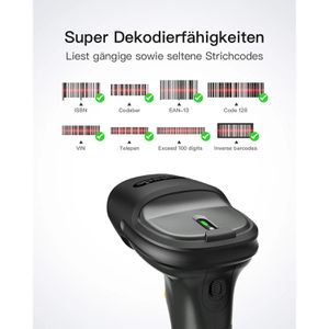 Produktbild für Barcode-Scanner Inateck P7_dark gray, kabellos
