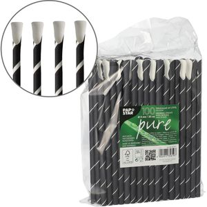 Strohhalme Papstar 87991 pure Stripes, aus Papier