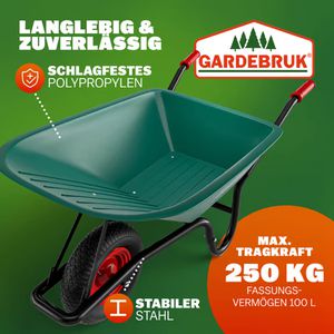 Produktbild für Schubkarre Gardebruk 108753, Tragkraft 250 kg