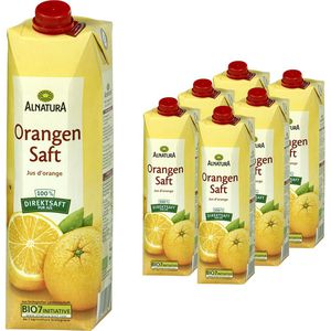 Alnatura Saft Orange, BIO, 100% Fruchtgehalt, je 1 Liter, 6 Stück