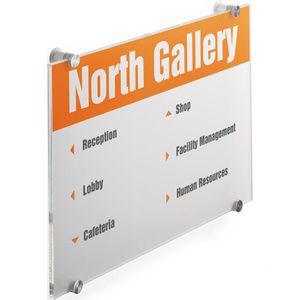 Produktbild für Türschild Durable 4826-19 Crystal Sign A3