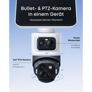 Produktbild für Überwachungskamera Eufy SoloCam S4 2-Cam Kit, PTZ, außen
