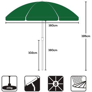Produktbild für Sonnenschirm Sekey 39916048, rund