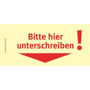 Haftmarker BIZSTIX Bitte hier Unterschreiben