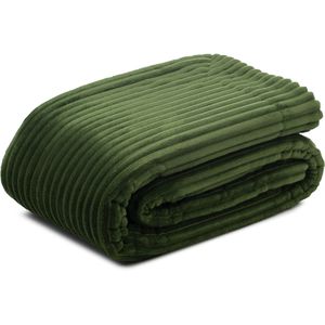 Produktbild für Kuscheldecke Gözze Cord Optik, 40067-85, dunkelgrün