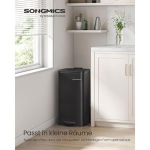 Produktbild für Mülleimer Songmics LTB593B02, tintenschwarz