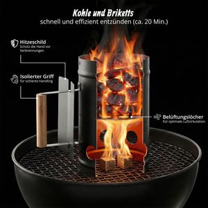 Produktbild für Anzündkamin Relaxdays Grillkohleanzünder