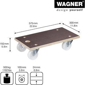 Produktbild für Möbelroller Wagner-System MM1143, Kunststoffrollen