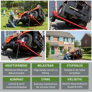 Produktbild für Hebebühne Trutzholm 34230, rot, für Rasenmähertraktor