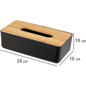 Produktbild für Taschentuchbox Wenko Rotello, aus Kunststoff &amp; Bambus