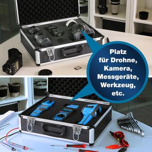 Produktbild für Transportkoffer PeakTech P 7305, abschließbar, aus Aluminium