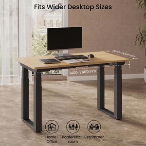 Produktbild für Schreibtisch FlexiSpot E7QB, ahorn / schwarz