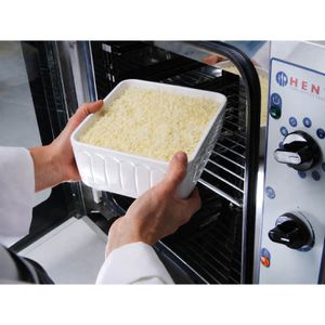 Produktbild für Auflaufform Hendi Rustica Ofenform, weiß, aus Porzellan