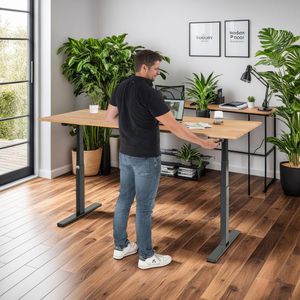 Produktbild für Schreibtisch Rau adlatus 100, buche / schwarz