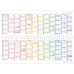Produktbild für Tischkalender Häfft 11341-5, Rainbow, Wochenkalender quer