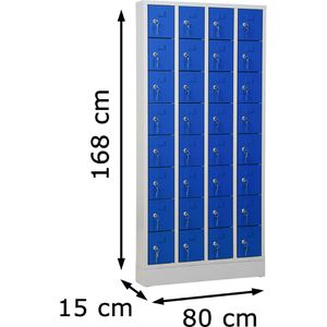Produktbild für Schließfachschrank G-Office PEL32, blau