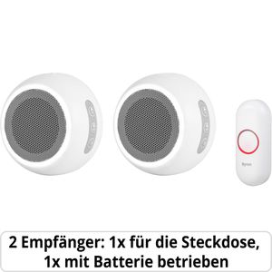 Türklingel Byron DBY-23514, LED, 175m Funk, 2 Empfänger, Set