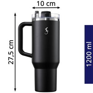 Produktbild für Thermobecher Lurch Big Cup, mit Henkel, schwarz
