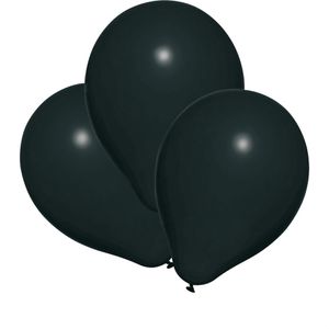 Susy-Card Luftballons 40011325, schwarz, rund, Ø 22 cm, 25 Stück