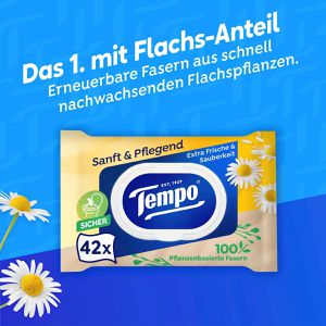 Produktbild für Feuchtes-Toilettenpapier Tempo Sanft &amp; Pflegend