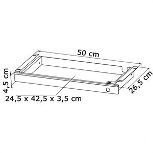 Produktbild für Unterbau-Schublade SO-TECH CAVO, grau, aus Metall