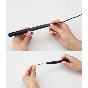 Produktbild für Schreibset Lamy 744 safari all black ncode Set