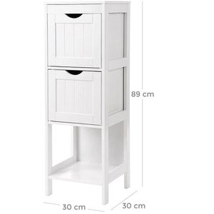 Produktbild für Badschrank Vasagle BBC42WT, mit 4 Füßen, weiß
