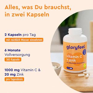 Produktbild für Vitamin-C gloryfeel gepuffert, 365 Kapseln