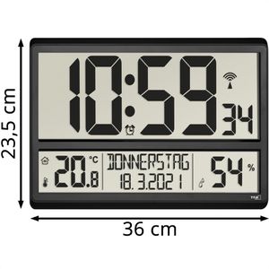 Produktbild für Wanduhr TFA 60.4520 XL, Kunststoff, digital, Funkuhr