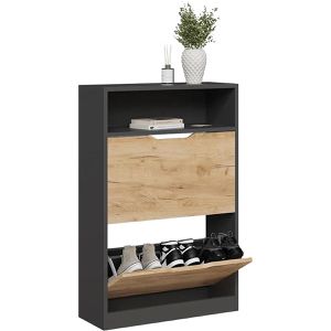 Schuhschrank Vicco Luca, anthrazit / eiche