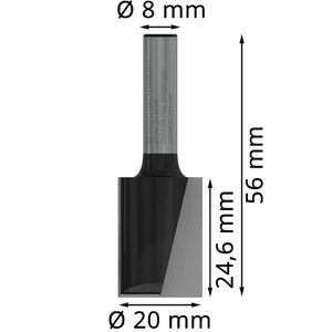 Produktbild für Fräser Bosch PRO Nutfräser Standard for Wood, 8 mm