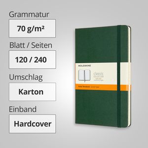 Produktbild für Notizbuch Moleskine Classic Collection Large, Karton Hardcover