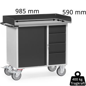 Produktbild für Werkstattwagen Fetra 12452-7016, Tragkraft 400 kg